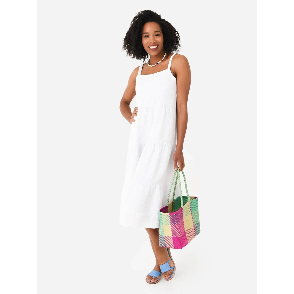 Z Supply Analise Cotton Gauzy Midi Dress White Medium New Summer Breathable Flow